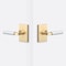 Sure-Loc Hardware Sure-Loc Hardware Levanto Passage Rosette, Satin Brass, Knurled Grip in Polished Chrome LV101 SB GRIP-KN 26 - alternate 1